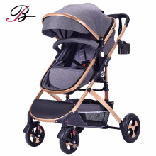 Promotion Luxury High Landscape Baby Carrier / High View Golden Tube Baby Pram / Big Space 3 in 1 Baby Partner pour bébé,